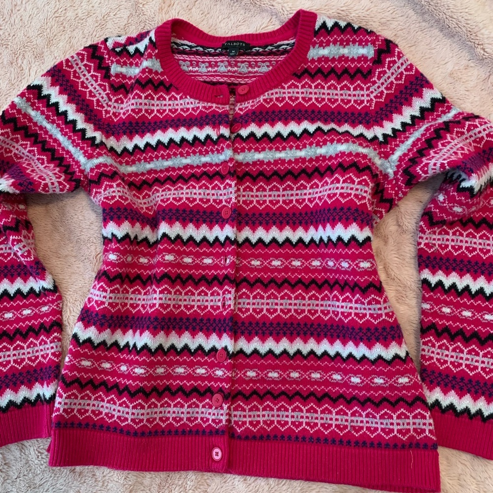 Women's Pink Patterned Sweater